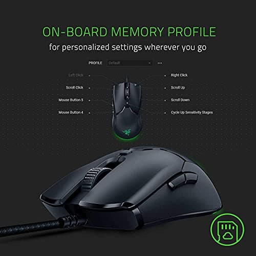 Razer Viper Mini - Wired Gaming Mouse for PC/Mac (Ultralight 61g, Ambidextrous, Speedflex Cable, 8500 DPI Optical Sensor, Chroma RGB Illumination) Black 9