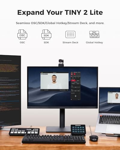 OBSBOT Tiny 2 Lite 4K Webcam for PC, AI Tracking PTZ Streaming Camera with 1/2" Sensor, Gesture Control, 60 FPS, HDR, Microphones, Web Camera for Desktop Computer, Laptop, Meeting, Video Calls, etc. 9