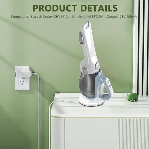 Charger for Black and Decker CHV1410L Dustbuster Cordless Handheld Vacuum Replacement for Black and Decker Power Adapter Supply P/N 90571555-09 6