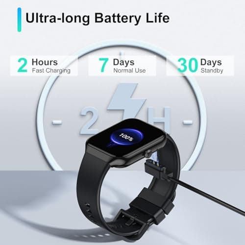 Smart Watch for Men Women Answer/Make Calls, 1.96" HD Fitness Watch with Heart Rate Monitor Sleep Monitor, 113+ Sports Activity Trackers with Step Counter, IP68 Waterproof, Smartwatch for Android/iOS 6