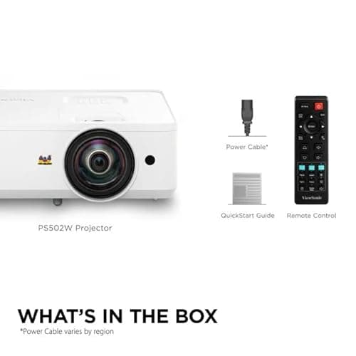ViewSonic PS502W 4000 Lumens WXGA Short Throw Projector with HDMI and USB Type A Connectivity for Business and Education 9