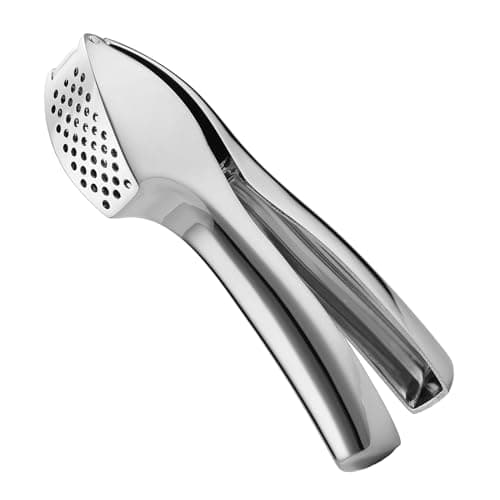 Houlime Garlic Press Crusher - Rust-Proof, Easy to Clean, Easy-Squeeze Professional Garlic Mincer