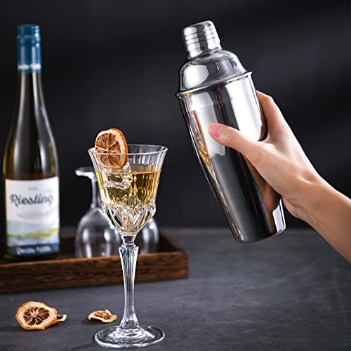 LUCKYGOOBO Cocktail Shaker,24 oz Martini Shaker,Drink Shaker Built-in Strainer,Professional Stainless Steel Margarita Mixer,Bartender Kit Gifts. 5