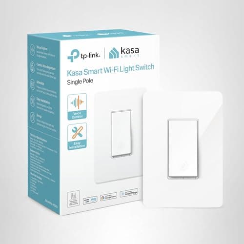 Kasa Smart Light Switch HS200, Single Pole, Needs Neutral Wire, 2.4GHz Wi-Fi Light Switch Works with Google Home, UL Certified, No Hub Required, White 8