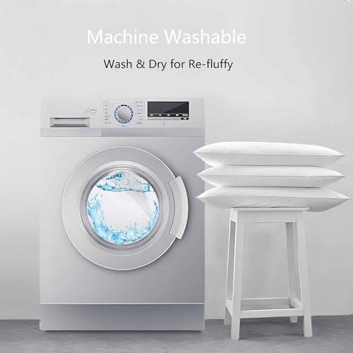 iFaon Thin Flat Slim Ultra Soft Bed Pillows Standard Size Set of 2 Pack for Sleeping, Bed Pillow for Stomach Back and Side Sleepers, Machine Washable 20x26 inches 6