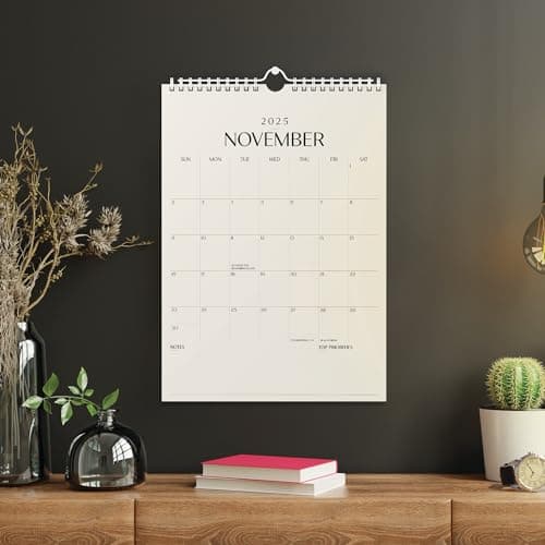 Karto Wall Calendar 2024-2025 - Vertical 11x17 inch Runs Until December 2025 - Boost Your Productivity and Easy Planning with the Aesthetic Monthly Calendar - Beige 8