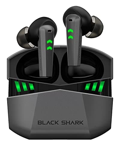 Black Shark Wireless Earbuds with 35ms Ultra-Low Latency, Wireless Headphones with Premium Sound, Bluetooth 5.2, 10mm Drivers, 4 Hyperclear Mics, IPX5 Waterproof, 20H Play Time, Comfort Fit