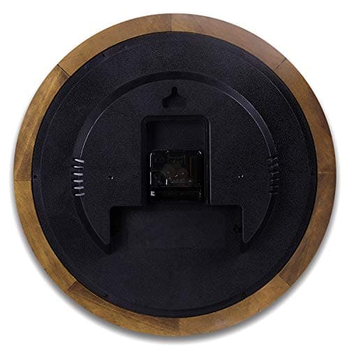 Kesin Wall Clock Wood 14 Inch Silent Wall Clocks Large Decorative Battery Operated Non Ticking Analog Retro Clock for Living Room, Kitchen, Bedroom 6