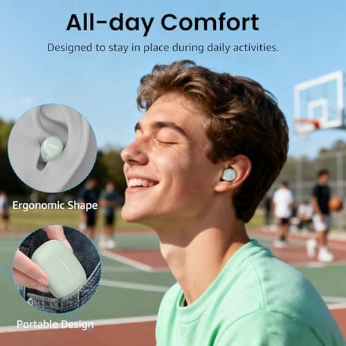 TOZO A1 Wireless Earbuds Bluetooth 5.3 Light Weight in Ear IPX5 Waterproof Headphones 2 Mic for AI Calls, Immersive Premium Sound Bass Headset with Charging Case, 32 Presets EQ Customization via App 6