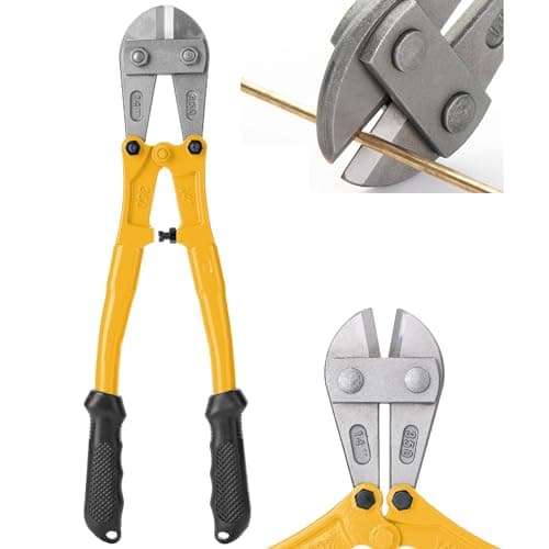 Bates- Bolt Cutter, 14", Yellow, Chain Lock Cutter Heavy Duty, Bolt Cutters Heavy Duty for Locks, Screw Cutter, Chain Link Fence Cutter, Bolt and Wire Cutter, Chain Lock Cutters, Bolt Cutter Tool 9