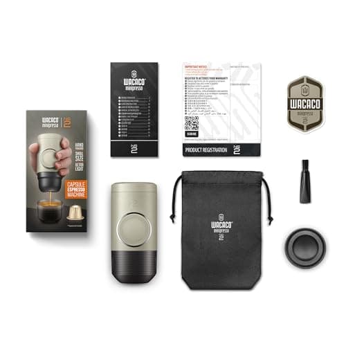 WACACO Minipresso NS2, Portable Espresso Maker Compatible with NS Original Capsules and Compatibles, Manually Operated, 18 Bar Small Handheld Coffee Machine for Travel, Camping 9