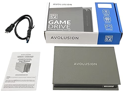 Avolusion Mini Pro-5X USB 3.0 Portable External Gaming Hard Drive - Grey (for PS5, Pre-Formatted) - 2 Year Warranty (500GB) (Renewed) 7