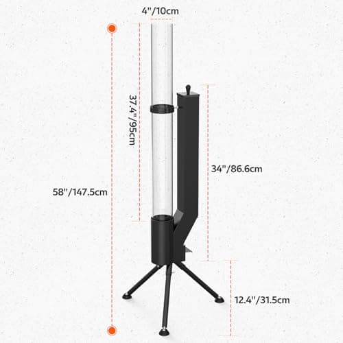ONLYFIRE OUTDOOR LIVING 58" Patio wood pellet Fire Pit with Ash Tray, Portable Pellet Heater for Camping Backyard Porch Coffee Shop Outside Restaurant, Bonfire Party, RV, Tailgating, Beach, FP042 2