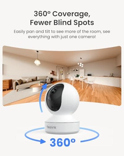 REOLINK 4MP 2K Indoor Camera E1, Plug-in Wireless WiFi 6 Security Camera, 360 Degree Pet Camera with Phone app, Baby Monitor with Person/Pet/Cry Detection, Night Vision, 2-Way Talk, Local Storage 6