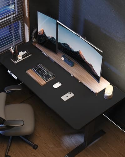 Large Desk Mat 55"x24" - Premium Non-Slip Desk Pad, Waterproof and Scratch-Resistant Office Desk Protector, Large Desk pad Workspace Mat for Home and Office(Black) 6