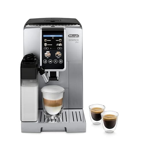 De'Longhi Dinamica Plus Fully Automatic Espresso Machine - Brew Personalized Coffee for up to 4 User Profiles, 24+ Recipes, Built in Grinder & Automatic Milk Steam Wand with 3 Frother Modes