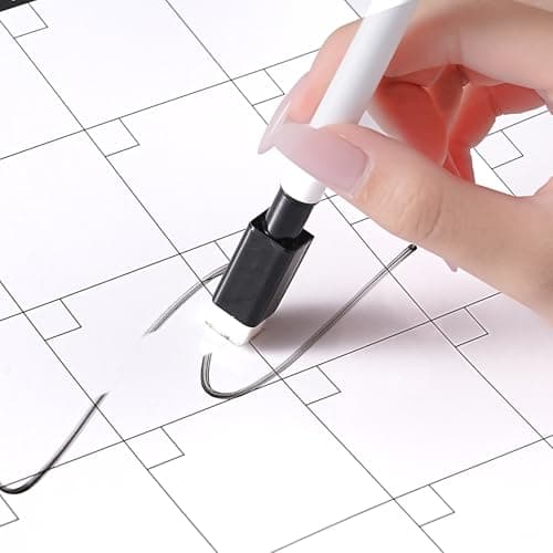 Large Dry Erase Calendar for Wall – Yearly Wall Calendar Dry Erase, 37" x 57.9", 12-Month Undated Erasable & Reusable Laminated Wall Calendar, 15 Round Stickers, Perfect for Home, Office and School - Black With Red 6