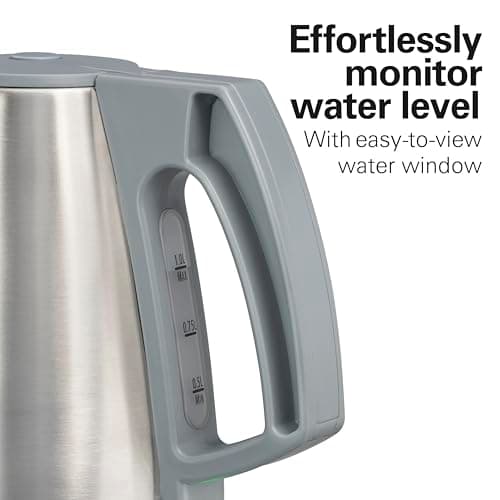 Hamilton Beach 1 Liter Electric Kettle, Water Boiler & Heater, Fast 1500 Watts, BPA Free Interior, Cordless Serving, Auto-Shutoff and Boil-Dry Protection, Cord Wrap, Stainless Steel (41065) 5