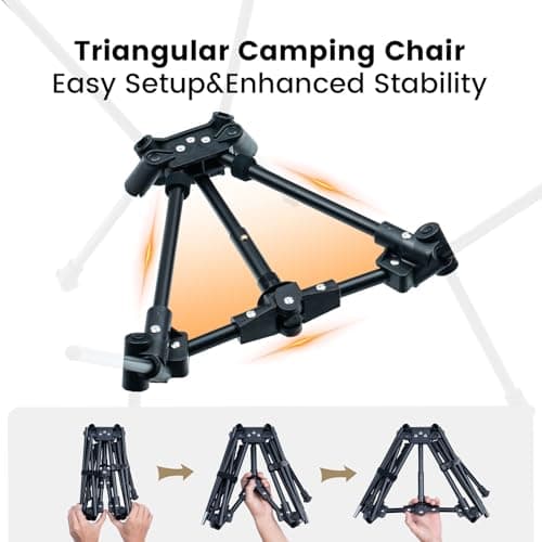 ONETIGRIS Tigerblade Camping Chair, Lightweight Folding Backpacking Hiking Chair, Compact Portable 330 lbs Capacity 5