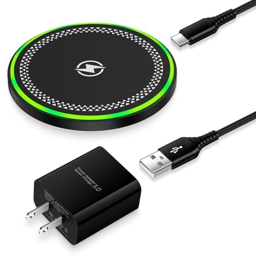 Samsung S26 Ultra Wireless Charger Fast Charging Pad for Samsung Galaxy S26 /S25/S24 FE/S23/S22/S21/S20/Z Flip7, 15W Android Wireless Charger Station for Google Pixel 10a/10 Pro/9a, with QC Adapter