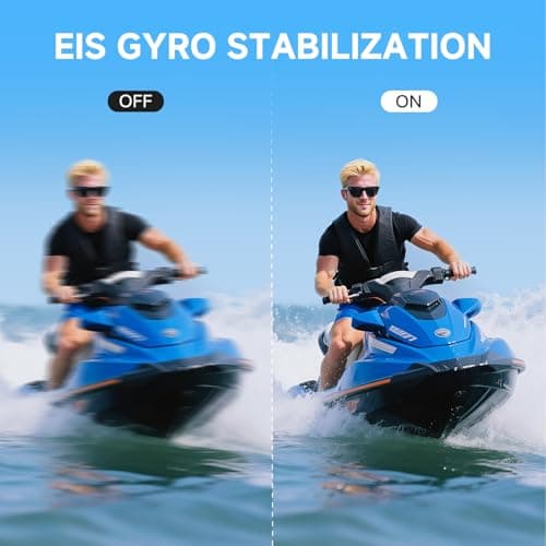 SJCAM SJ4000 Pro-Grade 4K Action Camera, 40MP 3-Axis EIS Stabilization Motorcycle Sport Camera, 170°FOV Waterproof Camera Underwater, 5X Zoom, Dual Batteries, 32G SD Card and Helmet Accessory Kit 5