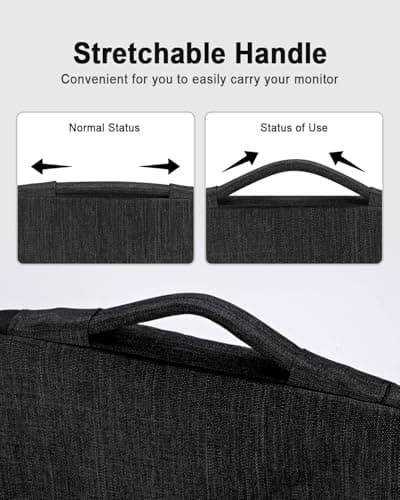 15.6/16.1-inch Portable Monitor Case with Acessories Storage, Sleeve for Most 15.6/16.1" Portable Monitors, Compatible with KYY ARZOPA VILVA MNN ForHelp KEFEYA, (Black) 5