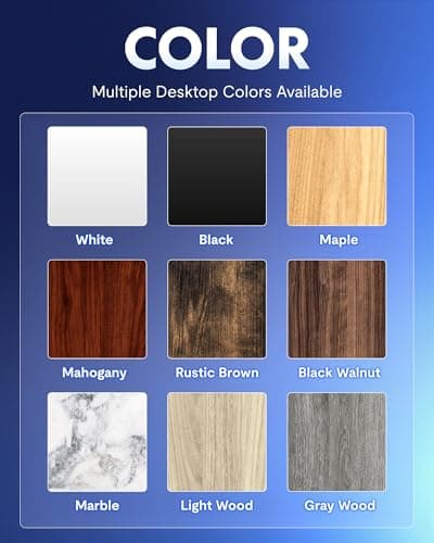 FLEXISPOT EN1 One-Piece Standing Desk, 48"x24" Seamless Desktop Electric Height Adjustable for Home Office, Study Rooms & Multi-Device Workstations, Black 9