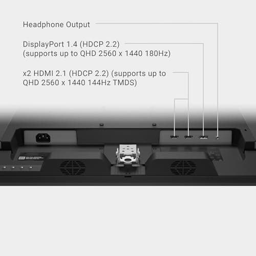 Dell G2725D Gaming Monitor - 27-inch QHD (2560x1440) up to 180 Hz, 2ms Response time, 99% RGB Display, DisplayPort/HDMI Connectivity, AMD FreeSync, Comfortview, Tilt Adjustable - Black 8