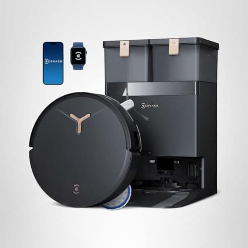 ECOVACS DEEBOT T50 MAX PRO Omni Robot Vacuum and Mop, 18,500Pa Suction, 18mm Auto-Lift, ZeroTangle &TruEdge 2.0, AIVI 3.0 Obstacle Avoidance, Auto Hot Water Mop Wash/Dry/Refill, Self-Emptying 10