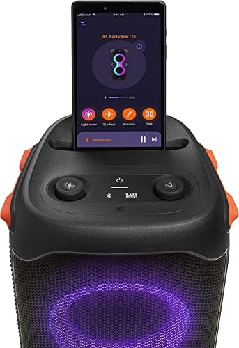 JBL PartyBox 110 - Portable Party Speaker with Built-in Lights, Powerful Sound and deep bass, Black 5