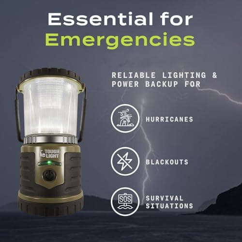 Tough Light USB Rechargeable Camping Lantern, 400 Lumens LED Lantern, Hanging Tent Lamp, 6000mAh Power Bank, 200 Hour, 6 Modes, for Outdoors & Emergency 7