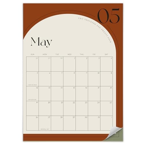 Aesthetic 2024 Magnetic Fridge Calendar - Runs from January 2024 Until July 2025 - The Perfect Monthly Refrigerator Calendar With Minimal Designs for Easy Organizing