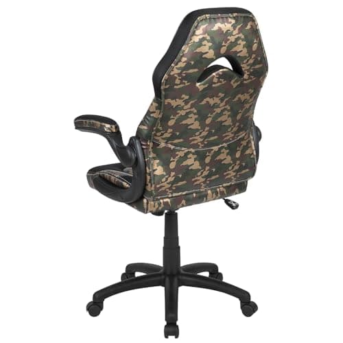 Flash Furniture X10 Gaming Chair Racing Office Ergonomic Computer PC Adjustable Swivel Chair with Flip-up Arms, Camouflage/Black LeatherSoft 7
