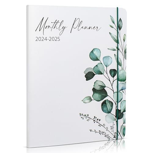 Beautiful 2024-2025 Monthly Planner and Calendar Book - Modern Greenery To Do List Notebook Easily Organizes Your Tasks to Boost Productivity - Runs From January 2024 Until December 2025