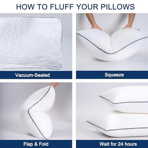 KUYOYGA Bed Pillows for Sleeping 2 Pack - King Size Pillows - Luxury Plush Soft Supportive Pillows with Home and Hotel - Premium Breathable Microfiber Bed Pillows for Back, Stomach or Side Sleepers 6