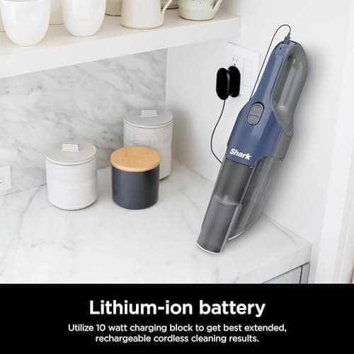 AMAZON RENEWED Shark CH701 Cyclone Handheld Vacuum with PetExtract Hair, 8"" Crevice Tool, HyperVelocity Suction, Navy (Renewed) 6