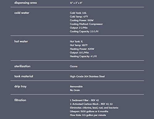 Avalon A5BLK Self Cleaning Bottleless Water Cooler Dispenser, UL, NSF Certified Filters, Black Stainless Steel, Full Size 7