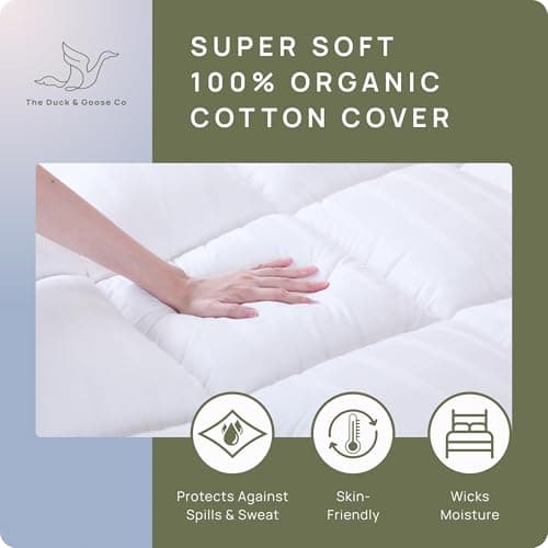 Plush Extra Thick Short Queen Mattress Topper for RV Camper(60x75 Inches), Cooling & Soft Pillow Top Mattress Topper with Cotton Cover, Overfilled Mattress Pad Cover for Firm Mattress 3