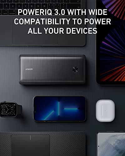 Anker Power Bank, 25.6K Portable Charger 87W Bundle with 65W USB-C Wall Charger, Works for MacBook, Dell XPS, Microsoft, Pixelbook, iPhone iPhone 15/15 Plus/15 Pro/15 Pro Max, Samsung, iPad, and More 5