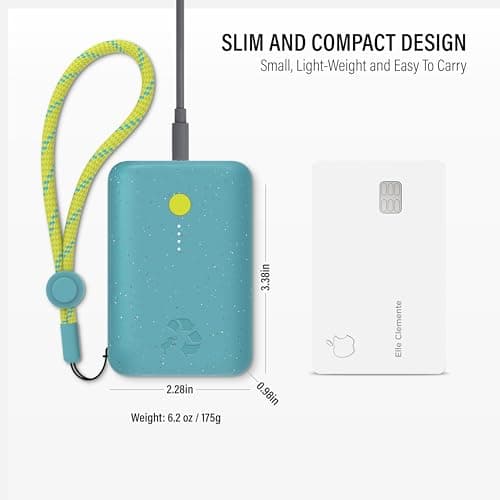 Nimble Champ Portable Charger, 10,000mAh Power Bank Fast Charging, 20W Dual USB-C Battery Pack with Cable, Travel Essential Power Bank for iPhone Laptops Galaxy Tablet Pixel iPad Macbook Kindle Airpod 5