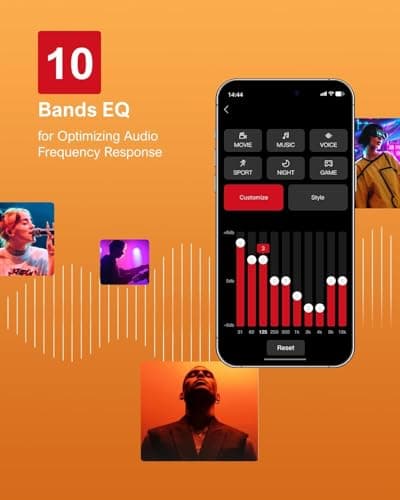 ULTIMEA 2.1ch Compact Sound Bar for TV, Built-in Subwoofer, APP Control, Peak Power 120W, All-in-one PC Sound bar for Game, 16 Inches Bluetooth 5.3 TV Sound Bar, Opt/AUX/Wall Mount, Solo B30 Pro 6