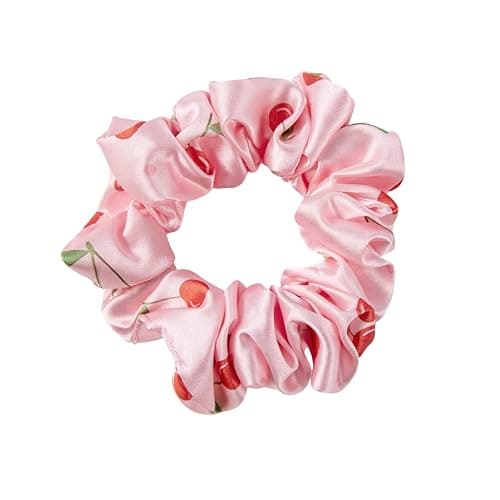 Glampton Slumber Satin Beauty Sleep Set, Cherry, 3-Piece Set with Pillowcase, Eye Mask, and Scrunchie 6