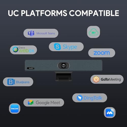 Yealink 4K USB Video Conference Camera - 120° Wide Angle, Microphone, Speaker, Auto Framing, for PC Meetings, Microsoft Teams & Zoom 5