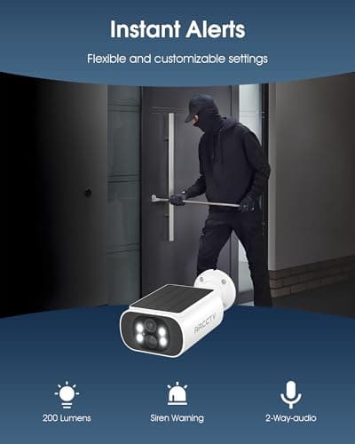 ARCCTV Solar Security Camera Outdoor Wireless, 4MP Battery Powered Home Surveillance Camera with Embedded Solar Panel, PIR Motion Sensor, 2.4G/5G Dual Band WiFi (2 Pack) 6
