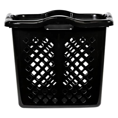 CNEIESD Laundry Hamper Basket With Diamond Pattern, 2 Bushel Capacity, Large Laundry Baskets Black In Laundry Room, Bedroom Decor, Bathroom, 21.6 X 17 X 18.9 Inches (1, Black) 7