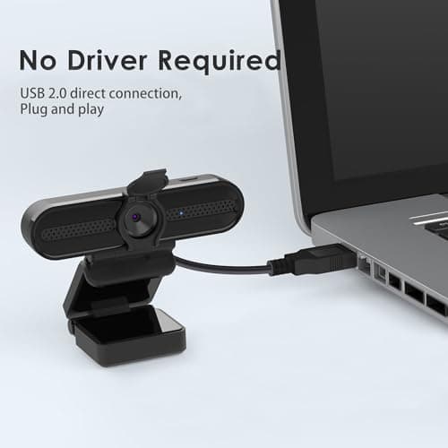 saylas 2K Webcam with Microphone, 78°FOV FHD PC Camera with 2K/30fps, 1080P/60fps, Privacy Cover, Plug & Play USB Web Cam, Autofocus, External Webcam for PC, Computer Web Camera for Laptop, Mac, Zoom 7