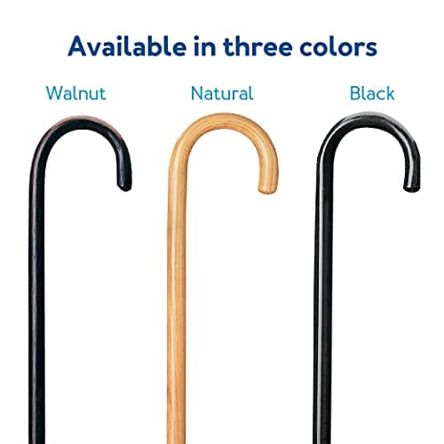 Carex Wooden Walking Cane, Round Handle Wood Cane with Natural Ash Finish and Rubber Tip, Traditional Style Walking Stick for Men and Women, 36 Inch Height, 7/8 Inch Diameter Natural Ash Finish 7