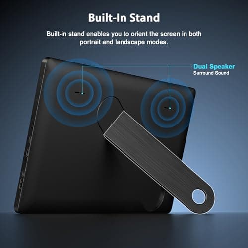 QQH Portable Monitor, 15.6" Portable Travel Monitor for Laptop 1080P FHD IPS Second Screen, USB C HDMI External Gaming Monitor Display for Computer Phone PC PS4 PS5 Xbox Switch (Z1-9) 8