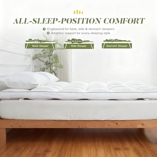 Mosluna 3 Inch Memory Foam Mattress Topper Queen Size,Breathable Mattress for Back Pain Relief 5