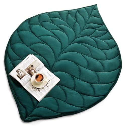 Kaisa Weighted Blanket for Adults (10 lbs, 60" x 78"), Soft Heavy Blanket Machine Washable, Queen Size Weighted Blankets with Glass Beads for Stress Relief and Sleep Promotion,Green